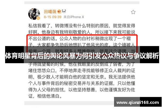 体育明星背后的舆论风暴为何引发公众热议与争议解析